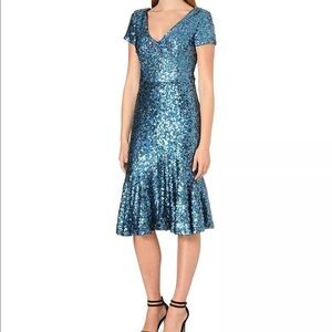 French Connection FCUK sequins fishtail dress NWOT